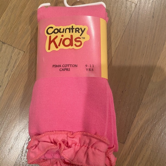 Country Kids Pink Leggings with Ruffle details - Picture 1 of 3